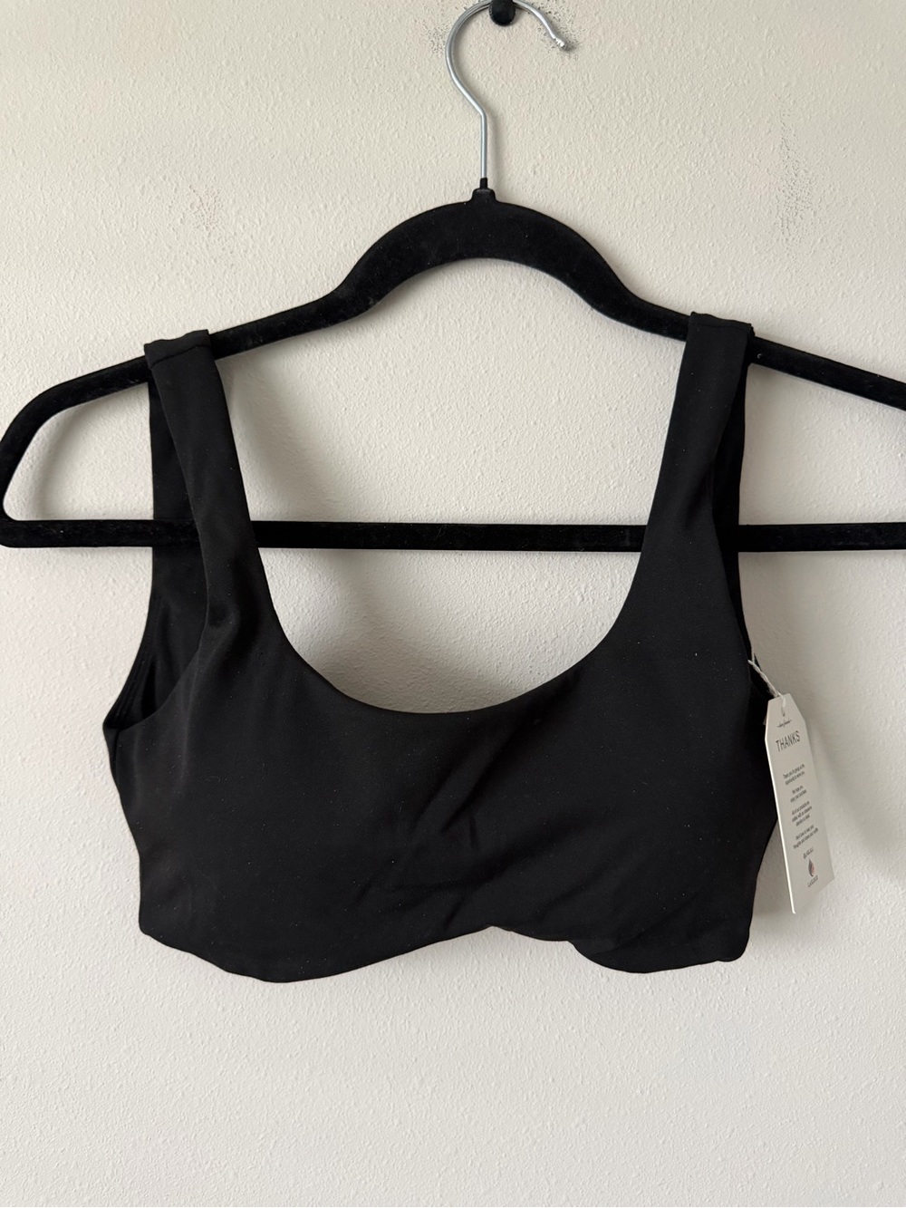 BRAND NEW Black Scoop-Neck Sports Bra